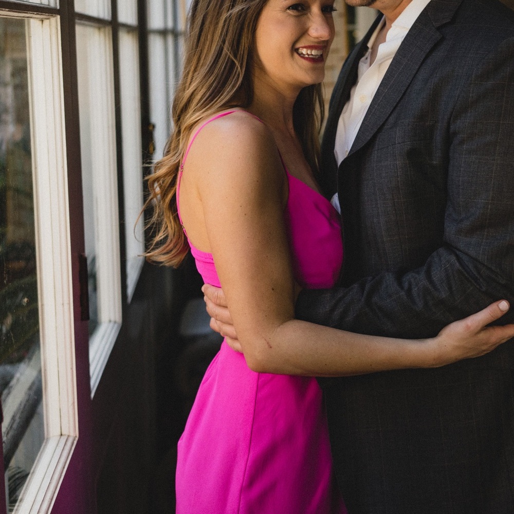 Lavender brown dress